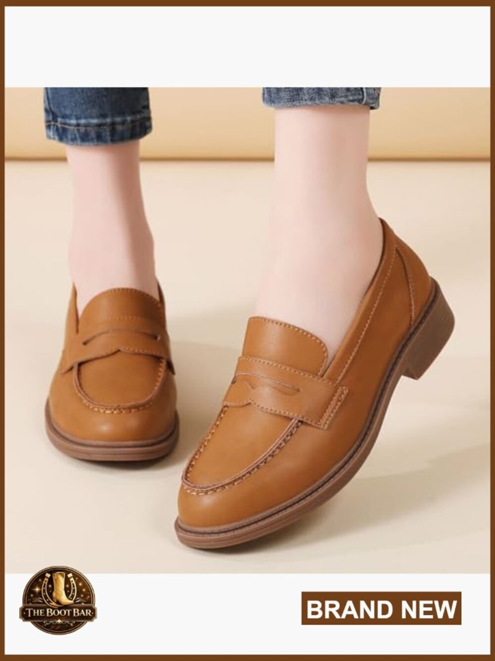 Leather Loafers for Women Slip Resistant Casual Work Shoes Driving Flats - Picture 2 of 7